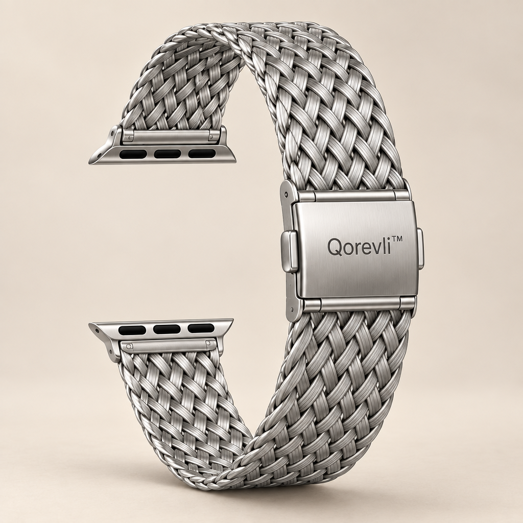 Qorevli™ Braided Stainless Steel Watch Band image 01