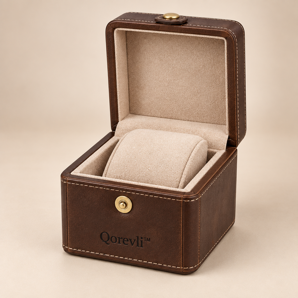 Qorevli™ Single-Watch Leather Storage Box image 01