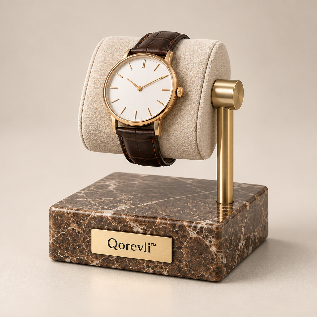 Qorevli™ Marble-Base Watch Display Stand image 01
